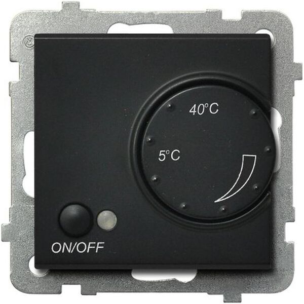 Ospel SONATA Regulator temperatury /czujnik napowietrzny/ czarny metalik RTP-1RN/m/33 - RTP-1RN/m/33 4197434 5907577461201