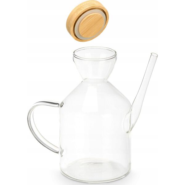 Vivalto Butelka na oliwę INTRA z bambusową pokrywką, 600 ml