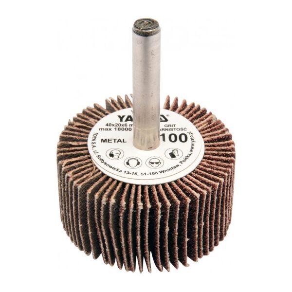 Yato Ściernica listkowa trzpieniowa P120 40 x 20 x 6mm (YT-83355) 3061021 5906083833557