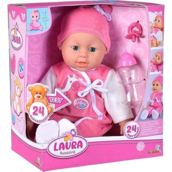 Simba Lalka Laura gaworząca 38cm Simba 12423567 4006592082697