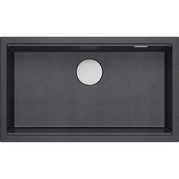 Zlewozmywak GraniteQ LOGAN 110 GraniteQ zlewozmywak black diamond 76x44x23,5 cm 1-komorowy podwieszany z syfonem manualnym stal szlachetna 13949665 5905505500190