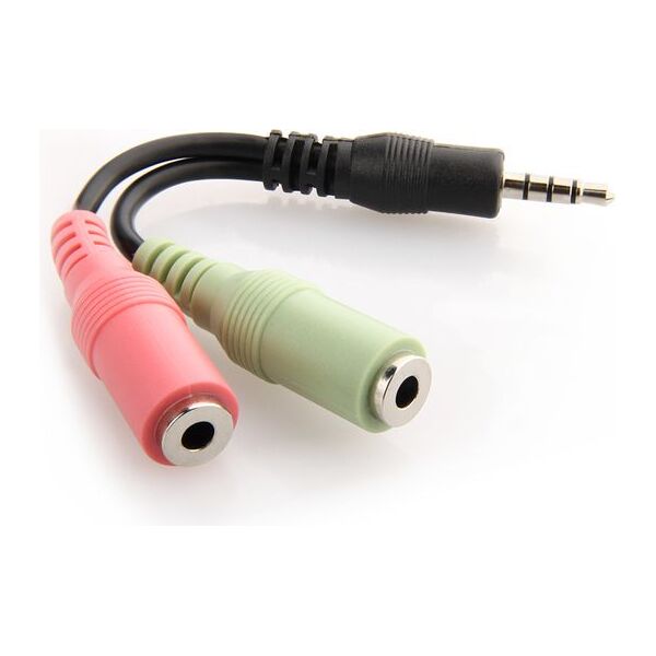 Kabel Delock Jack 3.5mm - Jack 3.5mm x2 0.1m czarny (65344) 473264 4043619653447