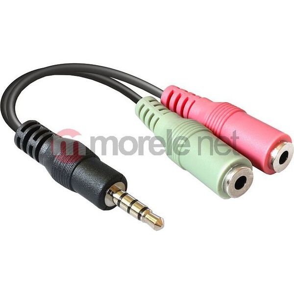 Kabel Delock Jack 3.5mm - Jack 3.5mm x2 0.1m czarny (65344) 473264 4043619653447
