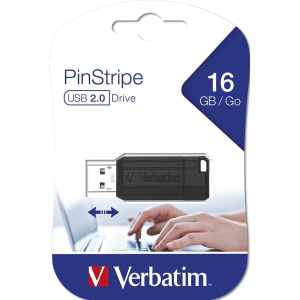 Pendrive Verbatim PinStripe, 16 GB  (49063) 608948 239424906302
