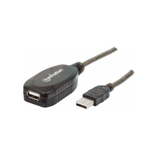 Kabel USB Manhattan USB-A - USB-A 10 m Czarny (150248) 641869 766623150248