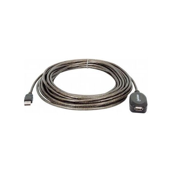 Kabel USB Manhattan USB-A - USB-A 10 m Czarny (150248) 641869 766623150248