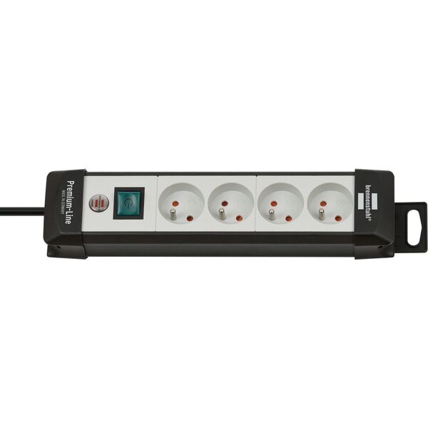 Listwa zasilająca Brennenstuhl Premium-Line 4 gniazda 1.8 m biało-czarna (1951544100) 662106 4007123627646
