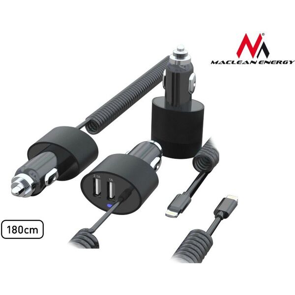 Ładowarka Maclean MCE76 Jednoczęściowa 2x USB-A 5.2 A  (MCE76) 732482 5902211100423