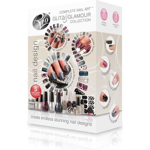 Rio Zestaw do pielęgnacji paznokci Complete Nail Art Glits & Glamour (RIO NADG) 754560 5019487083944