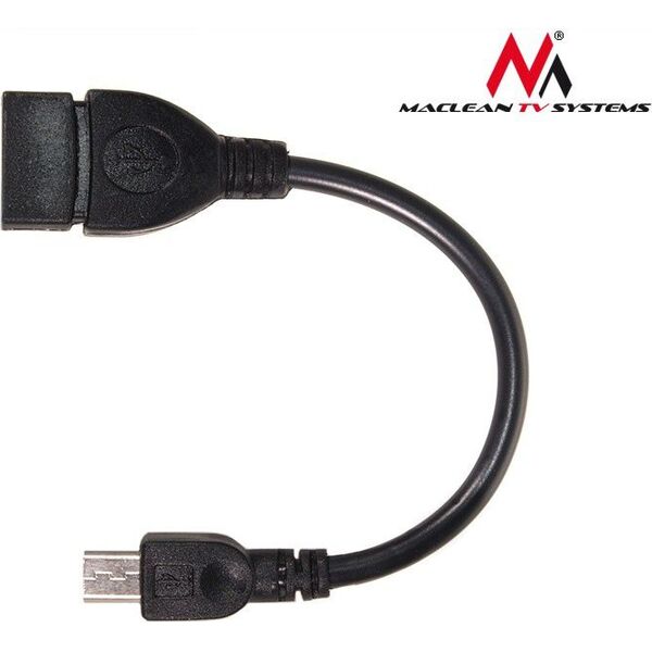 Adapter USB Maclean microUSB - USB Czarny  (MCTV-696) 764086 5902211100850