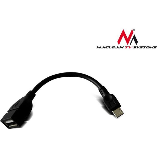 Adapter USB Maclean microUSB - USB Czarny  (MCTV-696) 764086 5902211100850