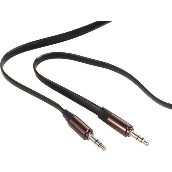Kabel Maclean Jack 3.5mm - Jack 3.5mm 2m czarny brązowy (MCTV-695 B) 764091 5902211100836