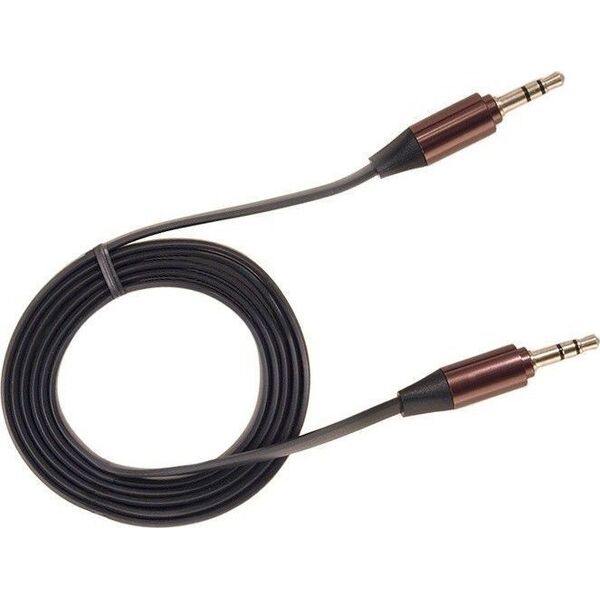 Kabel Maclean Jack 3.5mm - Jack 3.5mm 2m czarny brązowy (MCTV-695 B) 764091 5902211100836