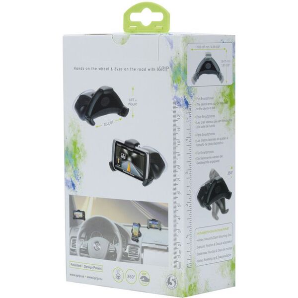 Herbert Richter Uchwyt zaciskowy do samochodu iGrip Smart GripR Kit T5-19105 914640 4000444580225