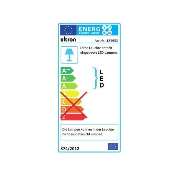 Ultron Składana lampa LED w białym kolorze, zasilana energią słoneczną (185953) 945135 4040895859532