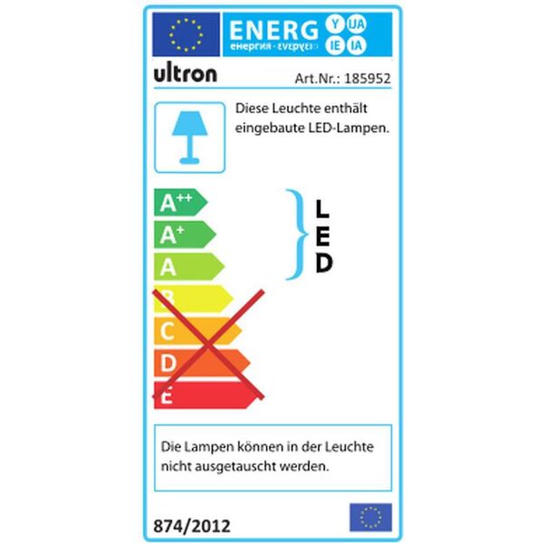 Ultron Składana lampa LED w kolorach RGB, zasilana energią słoneczną (185952) 945264 4040895859525