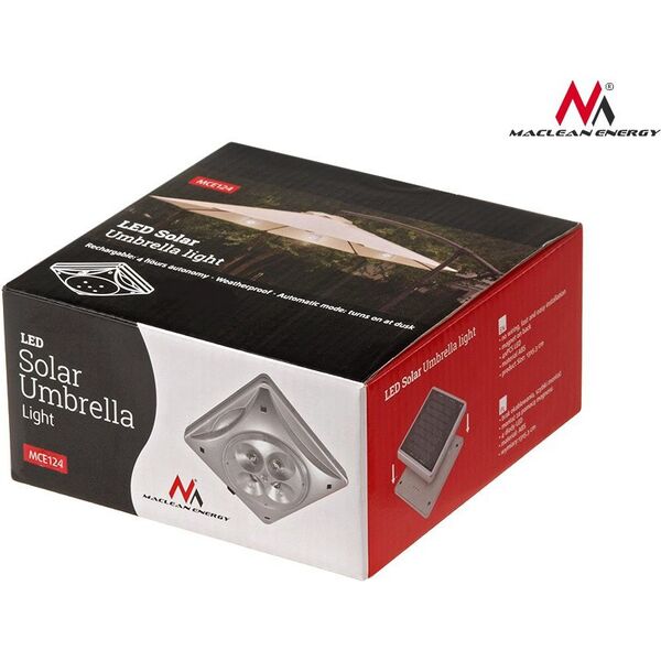 Maclean Lampa solarna 4LED (MCE124) 1057009 5902211104025