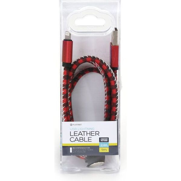 Kabel USB Platinet USB-A - Lightning 1 m Czerwony (PUCLCIP1R) 1064974 5907595435925