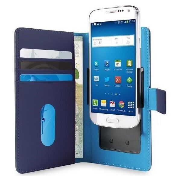 Puro Uniwersalne etuo do smartfonów z wyświetlaczem 5.1", niebieski (UNIWALLET3BLUEXL) 1073467 8033830129865