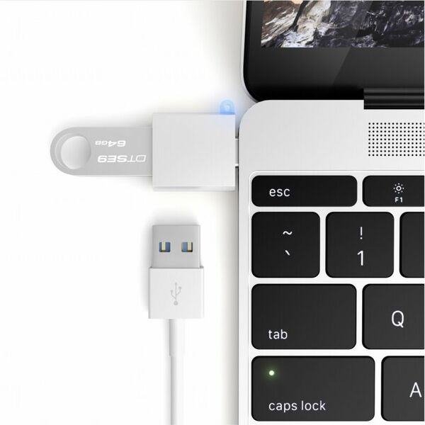 Adapter USB Satechi USB-C - USB Biały  (ST-TCUAS) 1087089 879961005412