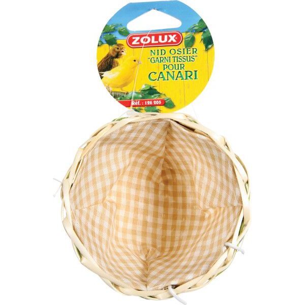 Zolux Gniazdko wiklinowe obszyte dla kanarka - Luzem 1106351 3336021262057