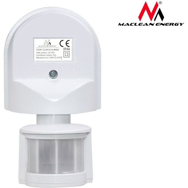 Maclean Ścienny czujnik ruchu zmierzchu 180° 1200W biały (MCE25 W) 1132763 5902211102229