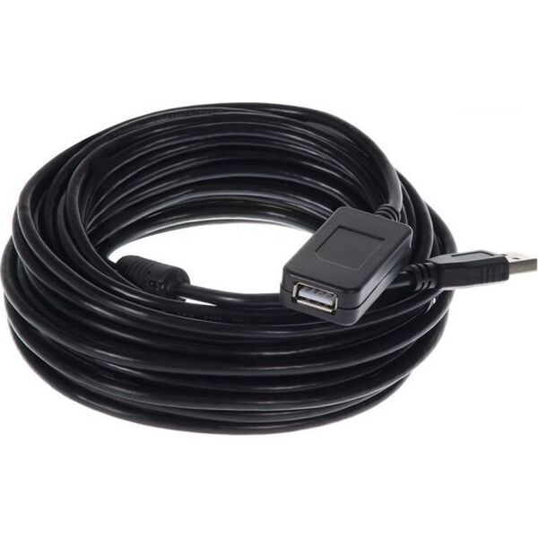 Kabel USB Maclean USB-A - USB-A 10 m Czarny (MCTV-757) 1132838 5902211103110