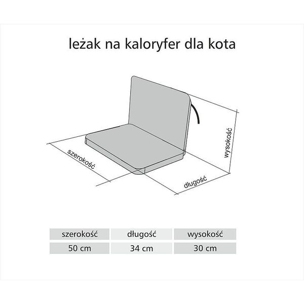 Hobbydog HAMAK NA KALORYFER - TRÓJKĄTNY ZACZEP 1140399 5902052045792