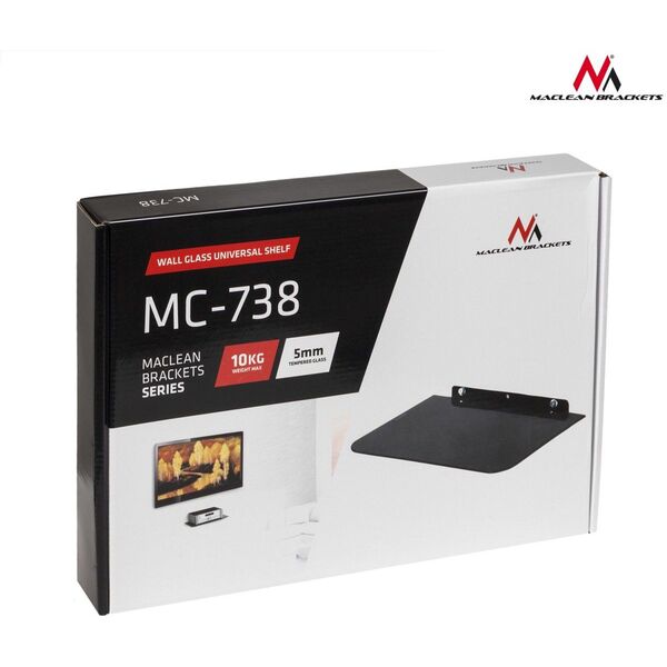 Maclean Półka pod DVD pojedyncza do 10kg (MC-738) 1152021 5902211105169