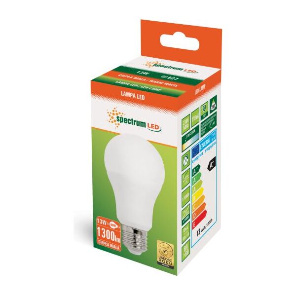 Spectrum LED GLS E-27, 230V, 13W, ALU, WW (WOJ13892) 1225672 5907418765819