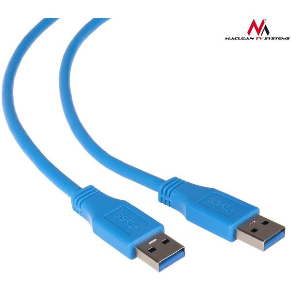 Kabel USB Maclean USB-A - 3 m Niebieski (MCTV-583) 1234286 5902211105282