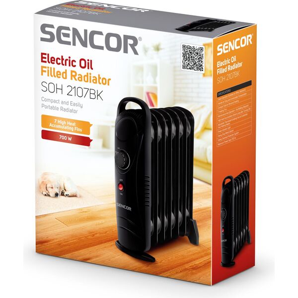 Grzejnik Sencor SOH 2107BK olejowy 700 W 1234503 8590669204977