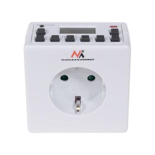 Maclean Timer cyfrowy MCE30G Czasomierz - programator cyfrowy, niemieckie gniazdo. 1241084 5902211100362