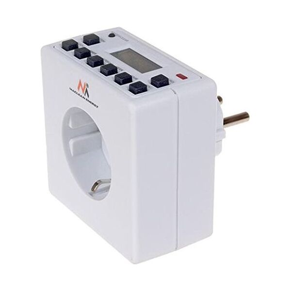 Maclean Timer cyfrowy MCE30G Czasomierz - programator cyfrowy, niemieckie gniazdo. 1241084 5902211100362