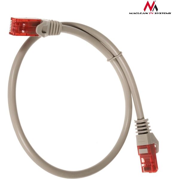 Maclean Patchcord, Cat6, 0.5m, szary (MCTV-300S) 1422391 5902211105886