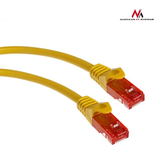 Maclean Patchcord, Cat6, 0.5m, żółty (MCTV-300Y) 1422399 5902211105916