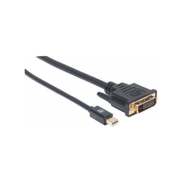 Kabel Manhattan DisplayPort Mini - DVI-D 1.8m czarny (152150) 1422904 766623152150