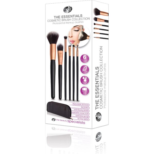 Rio Essential Cosmetic Brush Collection Zestaw pędzli do makijażu 1456839 5019487085771