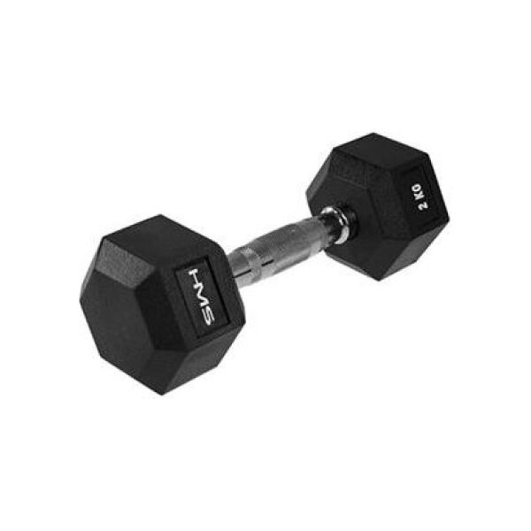 HMS hantel Hex Pro gumowany 1 x 2 kg 1470383 5906727001366