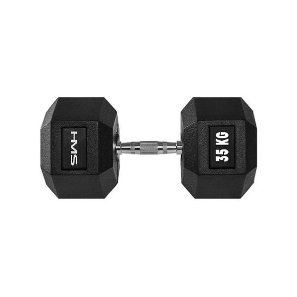 HMS hantel Hex Pro gumowany 1 x 35 kg 1470394 5907695518184
