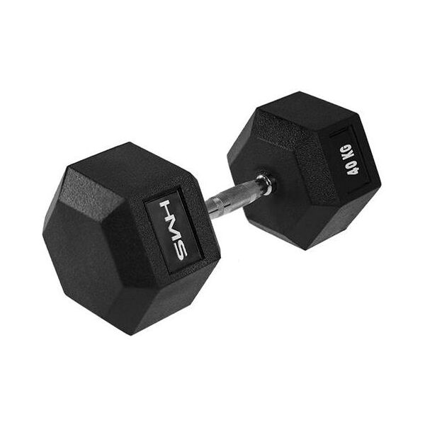 HMS hantel Hex Pro gumowany 1 x 40 kg 1470396 5907695518207