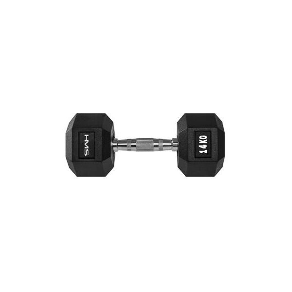 HMS hantel Hex Pro gumowany 1 x 14 kg 1549291 5906727001427