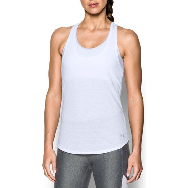 Under Armour Koszulka damska Threadborne Run Mesh Tank biała r. XS (1294520-102) 1589957 190510019156