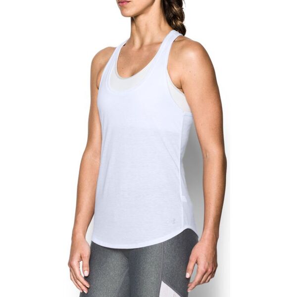 Under Armour Koszulka damska Threadborne Run Mesh Tank biała r. S (1294520-102) 1589959 190510019163