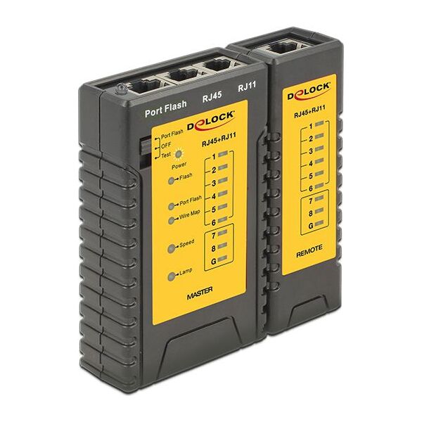Delock Tester kabli RJ45 / RJ12 + Wyszukiwacz portu (86407) 1637553 4043619864072