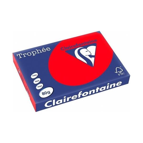 Trophee Papier ksero A4 80g czerwony 500 arkuszy 1679340 3329680817508