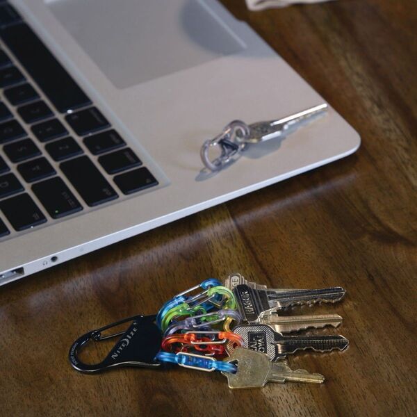 Nite Ize KeyRack stal nierdzewna + 6x micro karabińczyk plastik mix kolorów (KLKP-01-R3) 1682651 94664037168