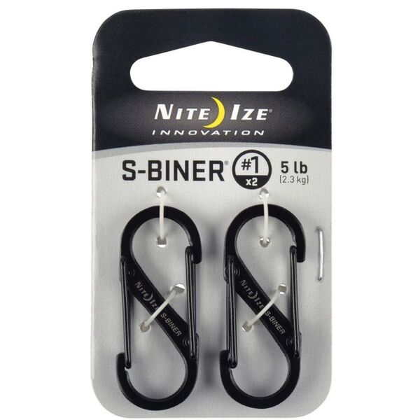 Nite Ize Karabińczyk S-Biner Dual #1 stal nierdzewna czarny 2 szt (SB1-2PK-01) 1682977 94664008373
