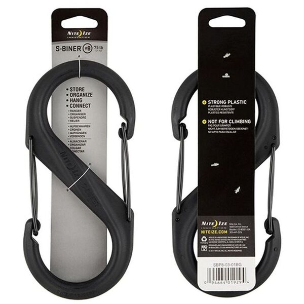 Nite Ize Karabińczyk S-Biner Dual #8 plastik czarny (SBP8-03-01BG) 1683000 94664019294