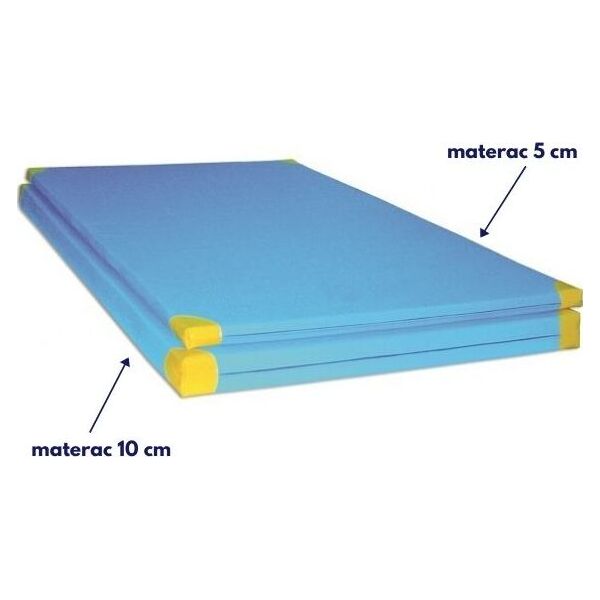 Interplastic Materac gimnastyczny 1-częściowy 200 cm x 120 cm x 5 cm niebieski 1696166 5901407102982